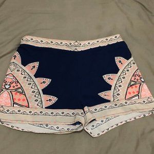 Sweet Journey Blue Printed Shorts